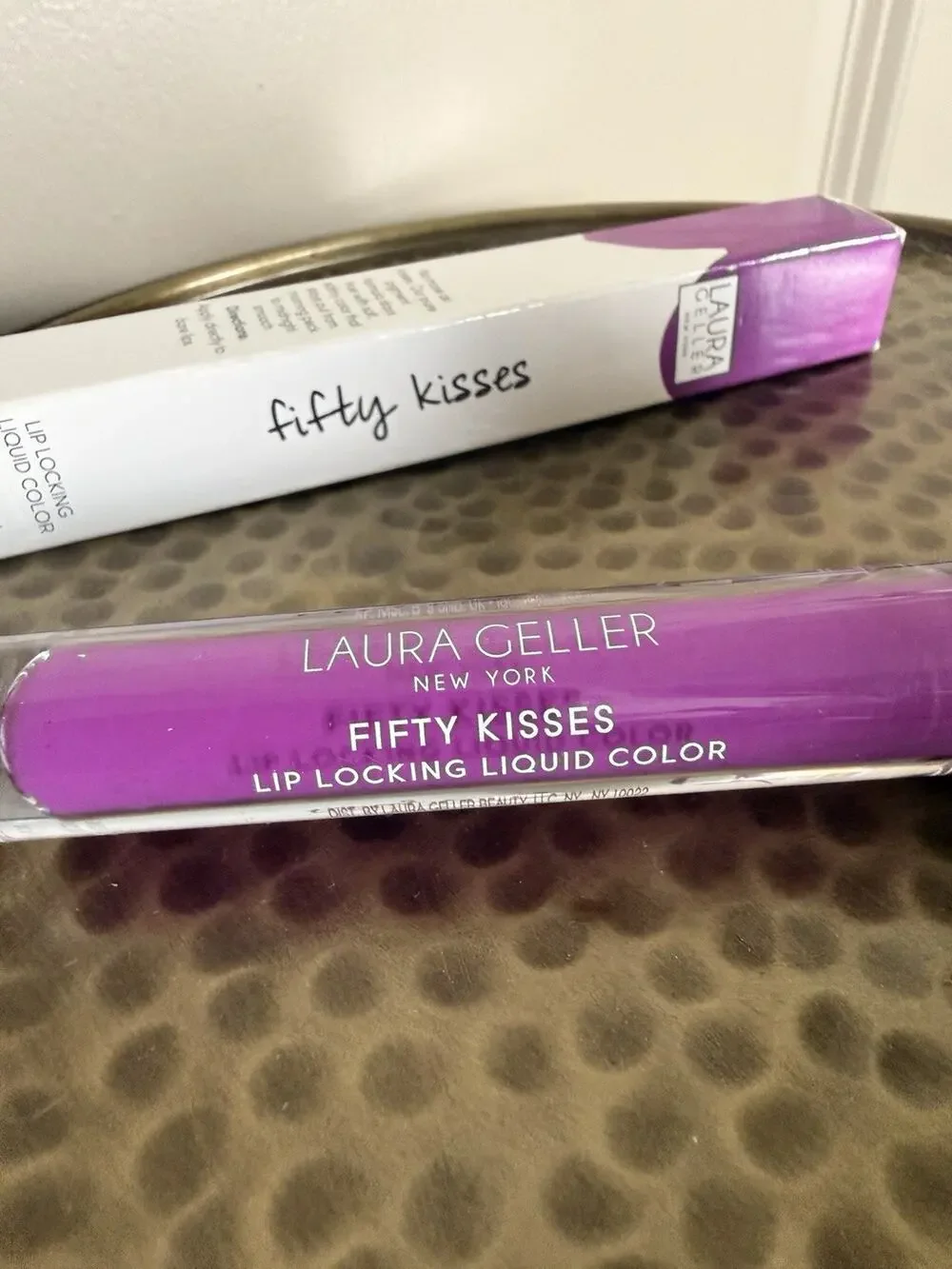 Laura Geller Fifty Kisses Lip Locking Liquid Color Orchid Love NIB Full Size